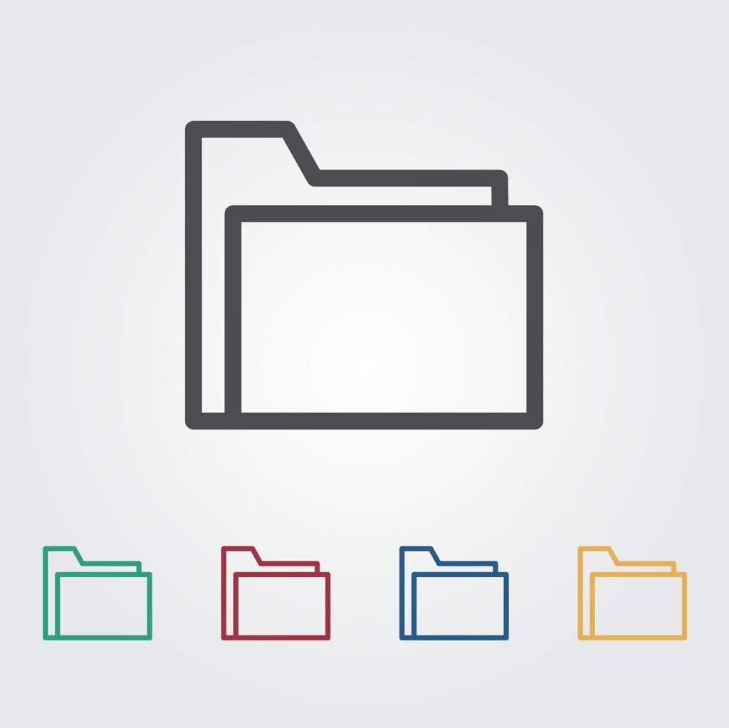 Select the Appropriate Category - folder, icon, file
